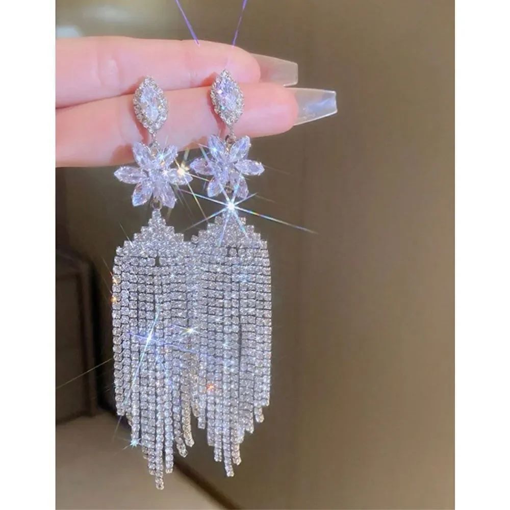 Flower Fringe Earrings